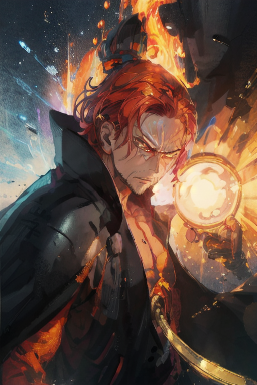 Shnks, robot joints, fractal, Shanks the movie, coming soon to theatres, ((style of Masamune Shirow manga cover))  Chandra, the Pyromancer: Fiery-haired, Flame-wielding, Impulsive, Planeswalker, Red mana, Rebellious, Passionate, Fire mage, Hotheaded, Adventurous, Unpredictable, Spellslinger, Ember-empowered, Fierce.